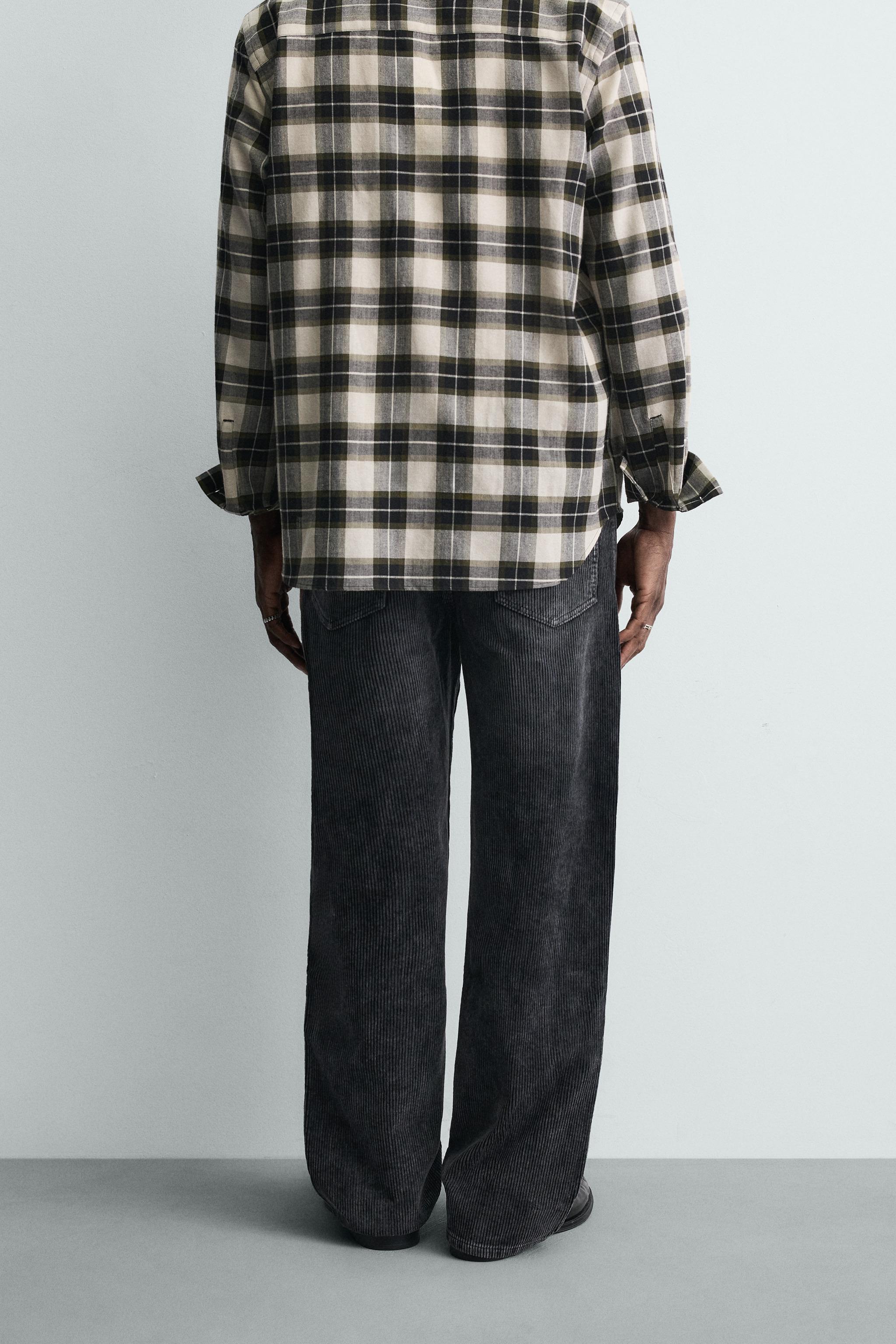 BAGGY FIT CORDUROY PANTS WITH TWISTED SEAMS